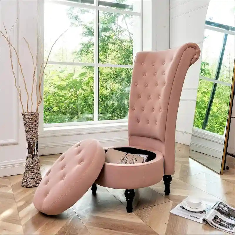 Gosser 20 Wide Velvet High Back Vanity Chair