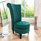 Gosser 20 Wide Velvet High Back Vanity Chair