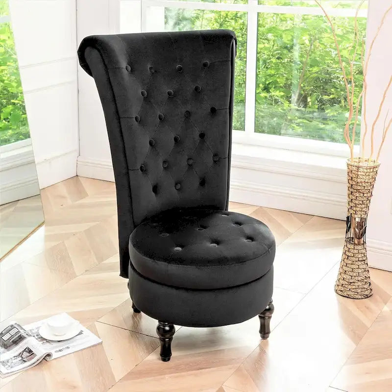 Gosser 20 Wide Velvet High Back Vanity Chair