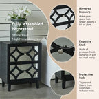 COZAYH Contemporary Mirror Front Nightstand