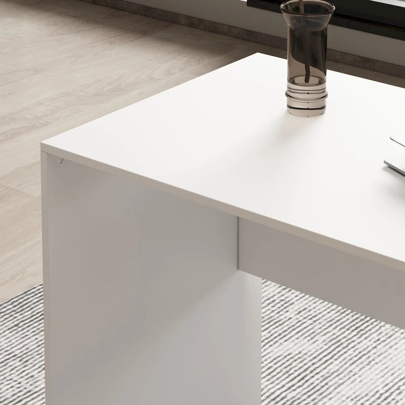 Timechee Home Office Computer Desk Corner Desk 55-inch Writing Table