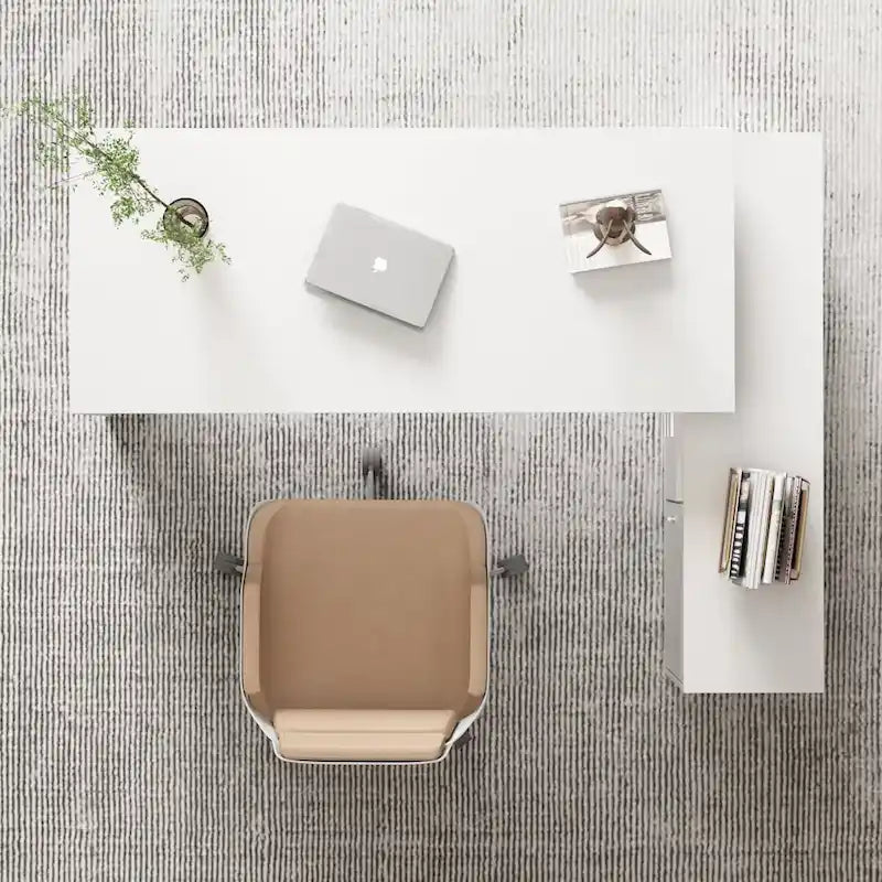 Timechee Home Office Computer Desk Corner Desk 55-inch Writing Table