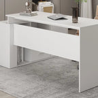 Timechee Home Office Computer Desk Corner Desk 55-inch Writing Table