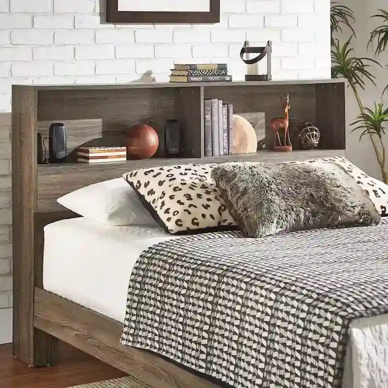 Malins Bookcase Queen Platform Bed with USBs by iNSPIRE Q Classic