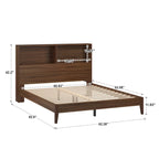 Malins Bookcase Queen Platform Bed with USBs by iNSPIRE Q Classic