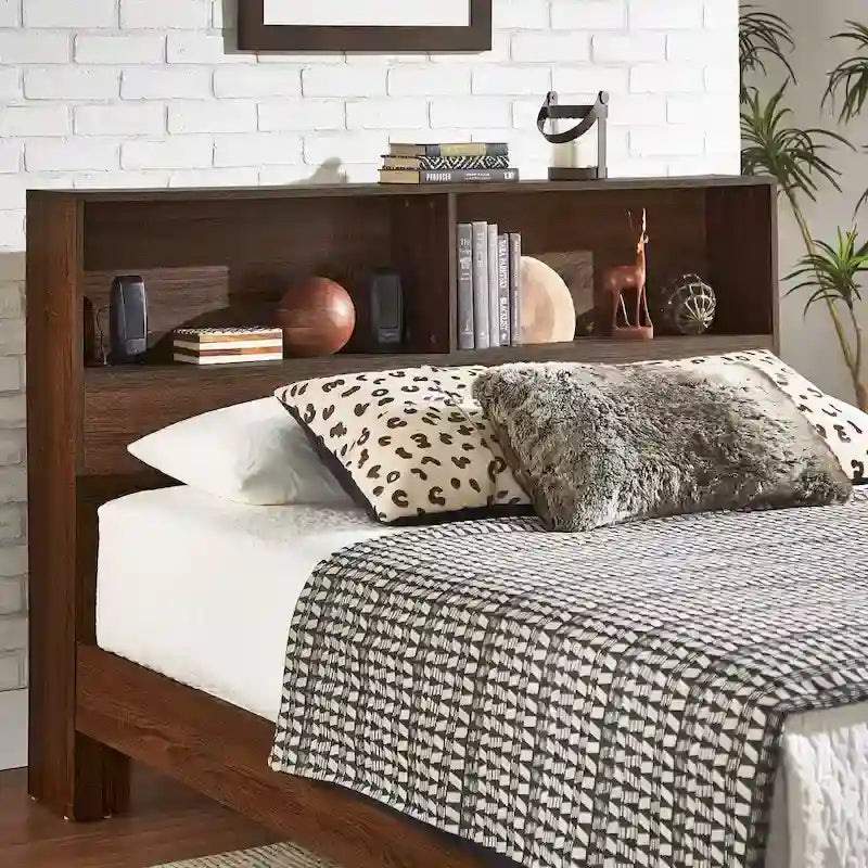Malins Bookcase Queen Platform Bed with USBs by iNSPIRE Q Classic