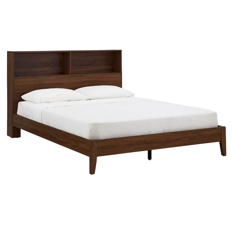 Malins Bookcase Queen Platform Bed with USBs by iNSPIRE Q Classic