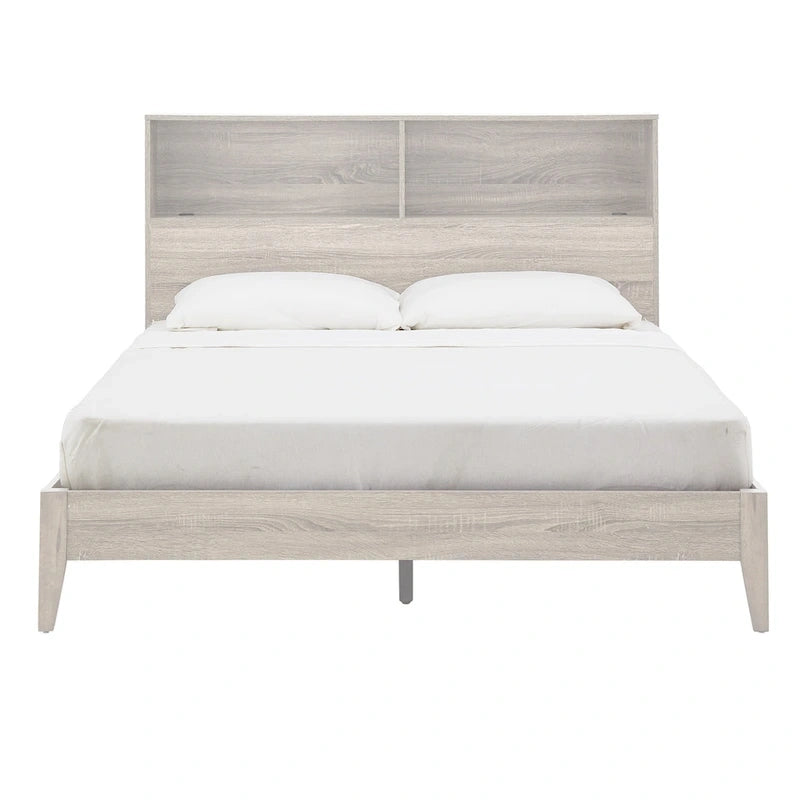 Malins Bookcase Queen Platform Bed with USBs by iNSPIRE Q Classic