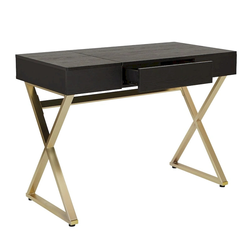 OSP Home Furnishings Andrea Powered Home Office Desk