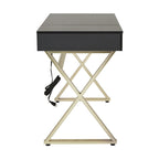 OSP Home Furnishings Andrea Powered Home Office Desk