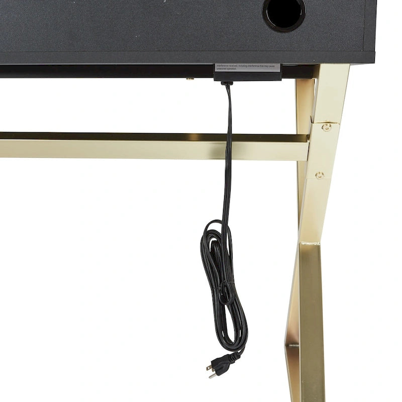 OSP Home Furnishings Andrea Powered Home Office Desk