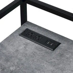 Meard Industrial 49-inch Steel Computer Desk with USBs by Furniture of America