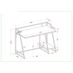 Meard Industrial 49-inch Steel Computer Desk with USBs by Furniture of America