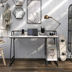 Meard Industrial 49-inch Steel Computer Desk with USBs by Furniture of America