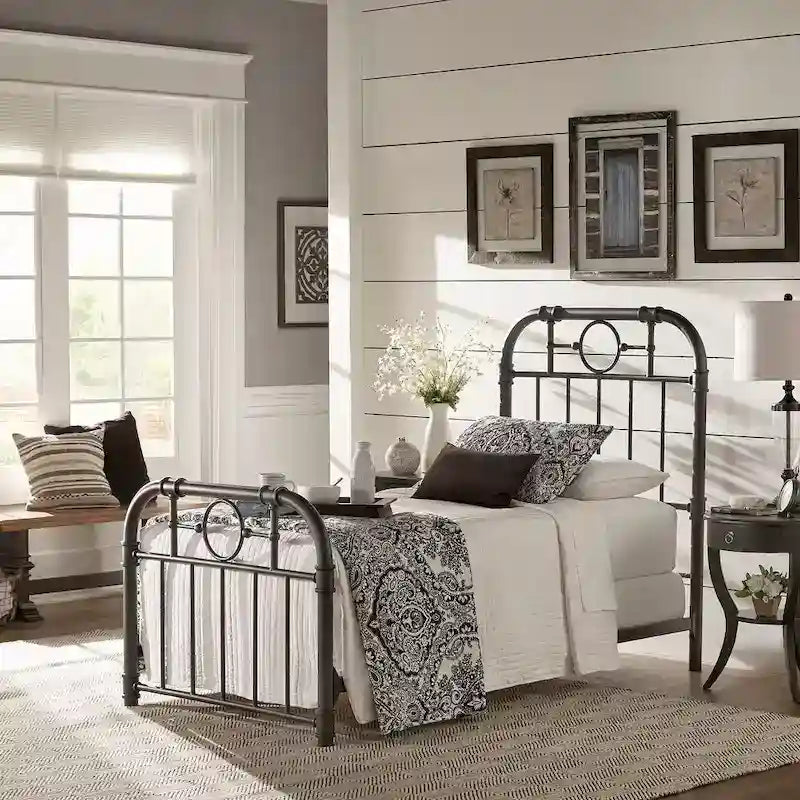 Kendal Black Metal Bed by iNSPIRE Q Classic
