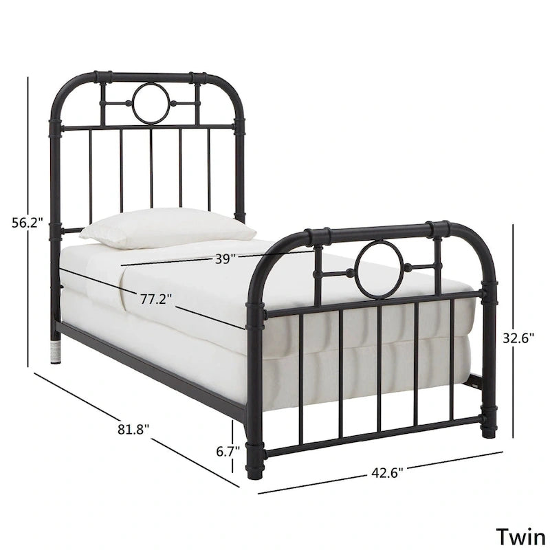 Kendal Black Metal Bed by iNSPIRE Q Classic