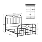 Kendal Black Metal Bed by iNSPIRE Q Classic