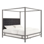 Solivita King-size Black Nickel Frame Canopy Bed by INSPIRE Q Bold