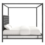 Solivita King-size Black Nickel Frame Canopy Bed by INSPIRE Q Bold