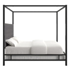 Solivita King-size Black Nickel Frame Canopy Bed by INSPIRE Q Bold