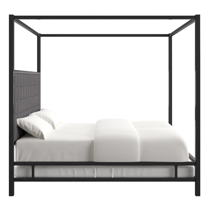 Solivita King-size Black Nickel Frame Canopy Bed by INSPIRE Q Bold