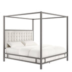 Solivita King-size Black Nickel Frame Canopy Bed by INSPIRE Q Bold