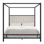 Solivita King-size Black Nickel Frame Canopy Bed by INSPIRE Q Bold