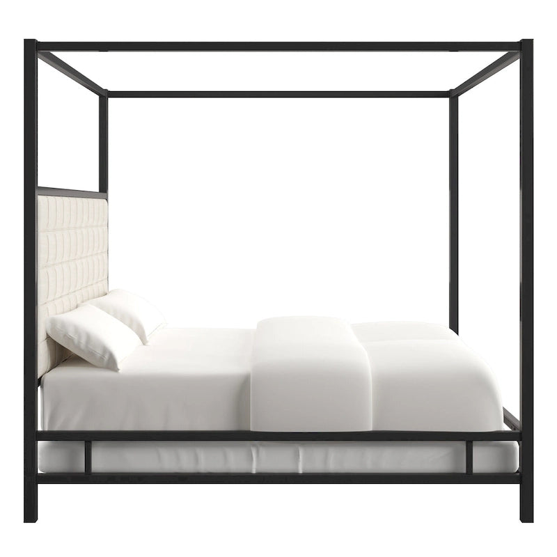 Solivita King-size Black Nickel Frame Canopy Bed by INSPIRE Q Bold