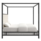 Solivita King-size Black Nickel Frame Canopy Bed by INSPIRE Q Bold
