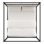 Solivita King-size Black Nickel Frame Canopy Bed by INSPIRE Q Bold