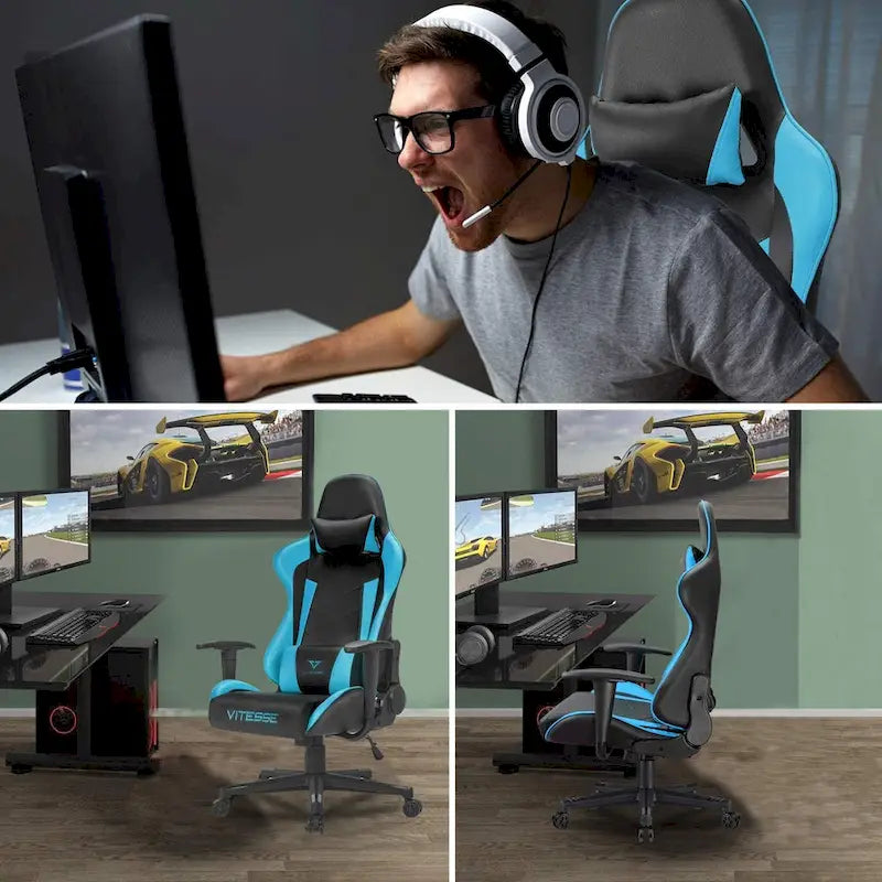 BOSSIN Gaming Chair High Back Computer Office Chair with Lumbar Support and Headrest