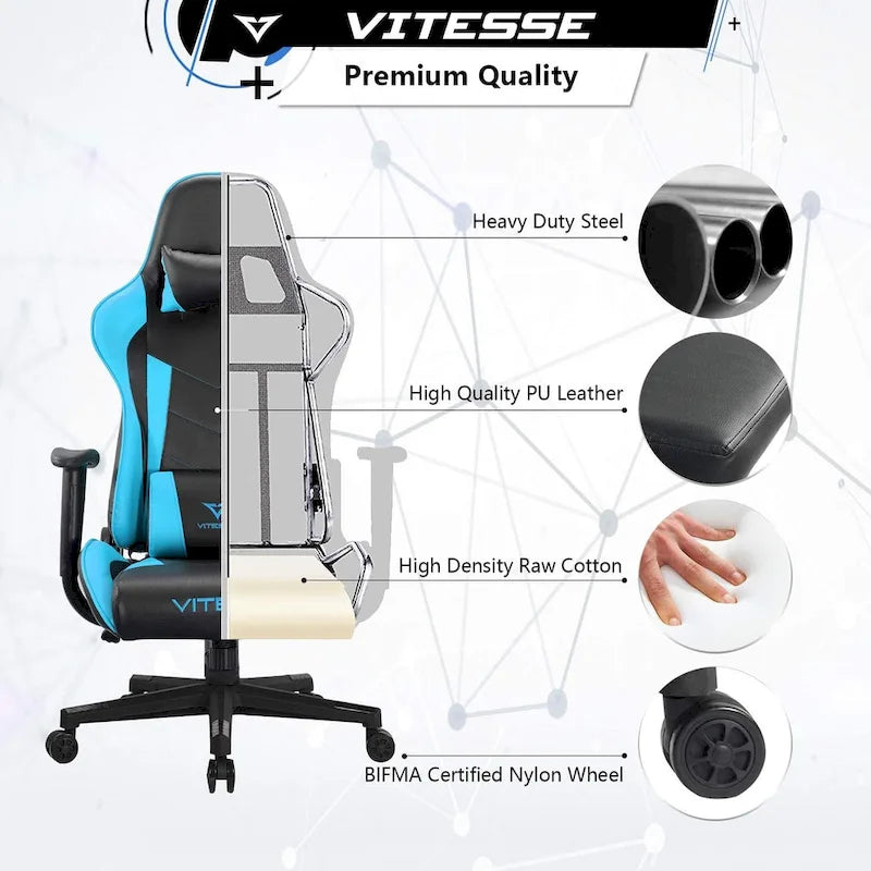 BOSSIN Gaming Chair High Back Computer Office Chair with Lumbar Support and Headrest