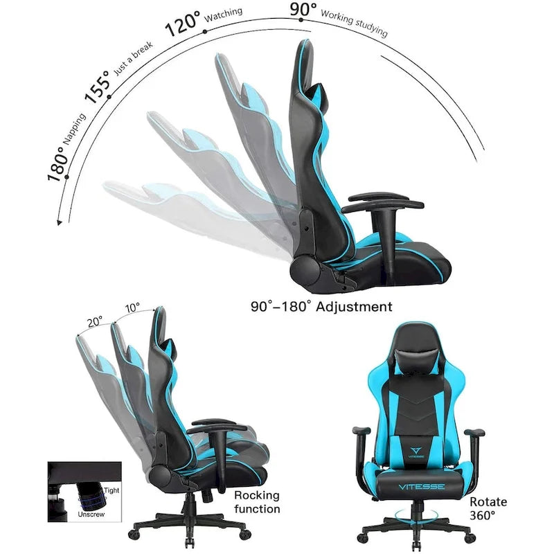 BOSSIN Gaming Chair High Back Computer Office Chair with Lumbar Support and Headrest