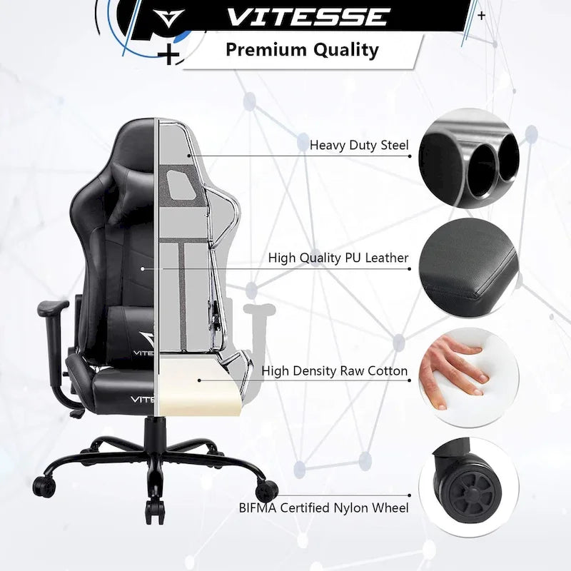 BOSSIN Gaming Chair High Back Computer Office Chair with Lumbar Support and Headrest