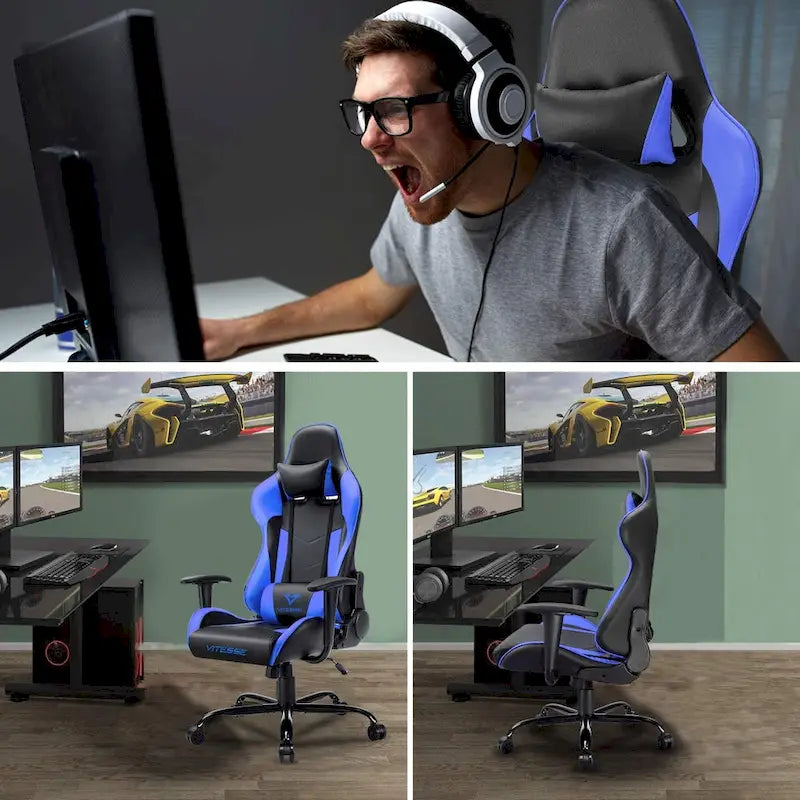BOSSIN Gaming Chair High Back Computer Office Chair with Lumbar Support and Headrest