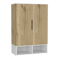 Rosie Armoire Two Door with Two Open Shelves, Five Shelves and Hanging Rod - N/A
