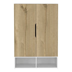 Rosie Armoire Two Door with Two Open Shelves, Five Shelves and Hanging Rod - N/A