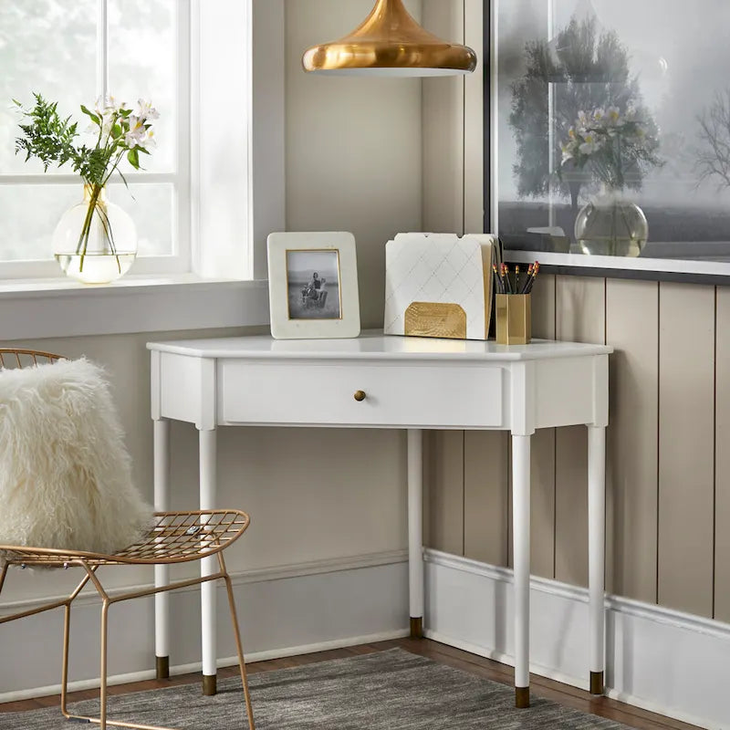 Lifestorey Mesa Mid-Century Corner Desk
