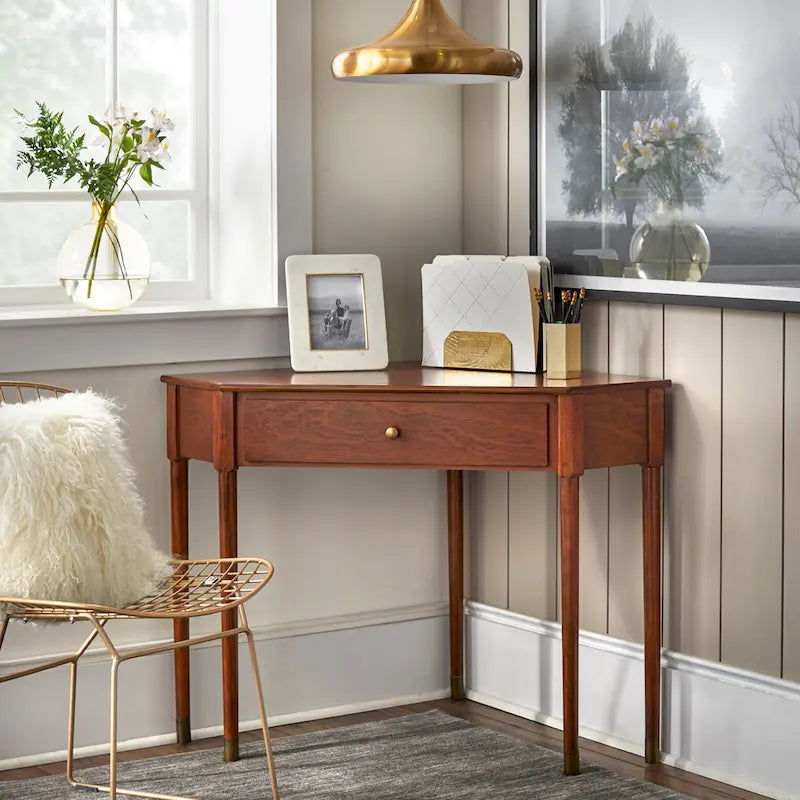Lifestorey Mesa Mid-Century Corner Desk