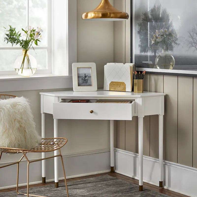 Lifestorey Mesa Mid-Century Corner Desk