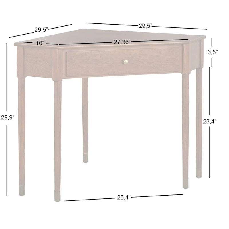 Lifestorey Mesa Mid-Century Corner Desk