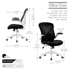 Porthos Home Cole Ergonomic Mesh Office Chair with Nylon Base and Tilt Mechanism