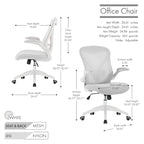Porthos Home Cole Ergonomic Mesh Office Chair with Nylon Base and Tilt Mechanism