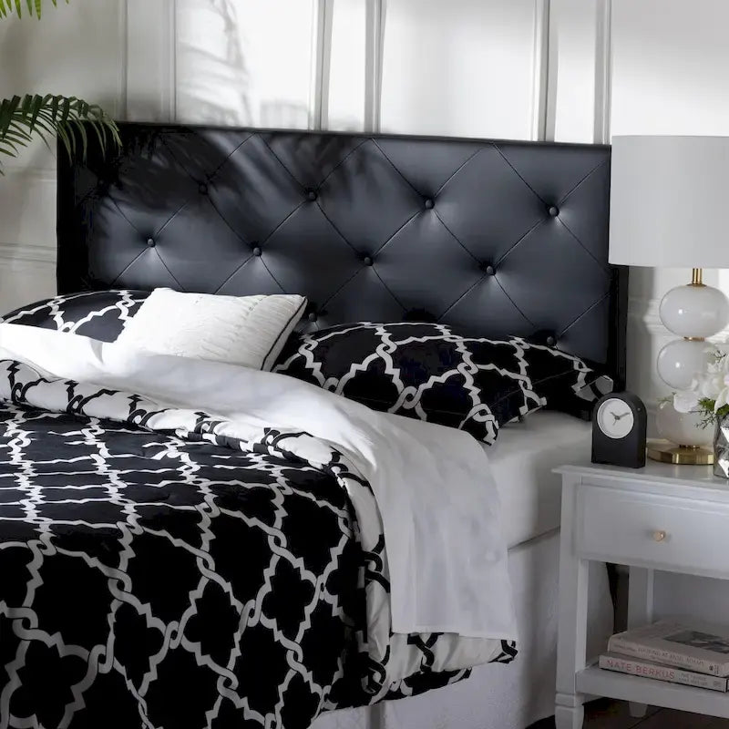Porch & Den Minnehaha Contemporary Faux Leather Headboard