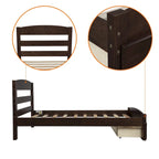 Platform Twin Bed Frame with Storage Drawer