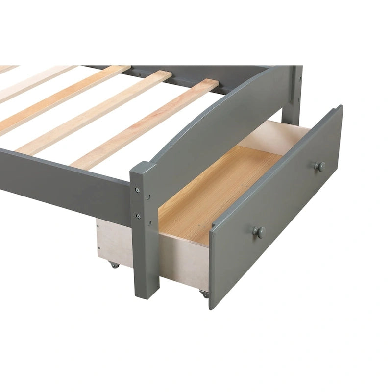 Platform Twin Bed Frame with Storage Drawer