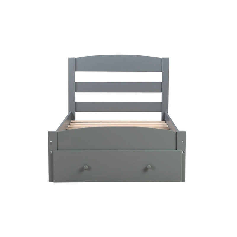 Platform Twin Bed Frame with Storage Drawer