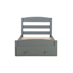 Platform Twin Bed Frame with Storage Drawer