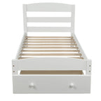 Platform Twin Bed Frame with Storage Drawer