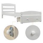 Platform Twin Bed Frame with Storage Drawer